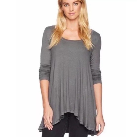 FREE PEOPLE NWOT JANUARY SCOOPNECK RIBBED TUNIC - Picture 1 of 6